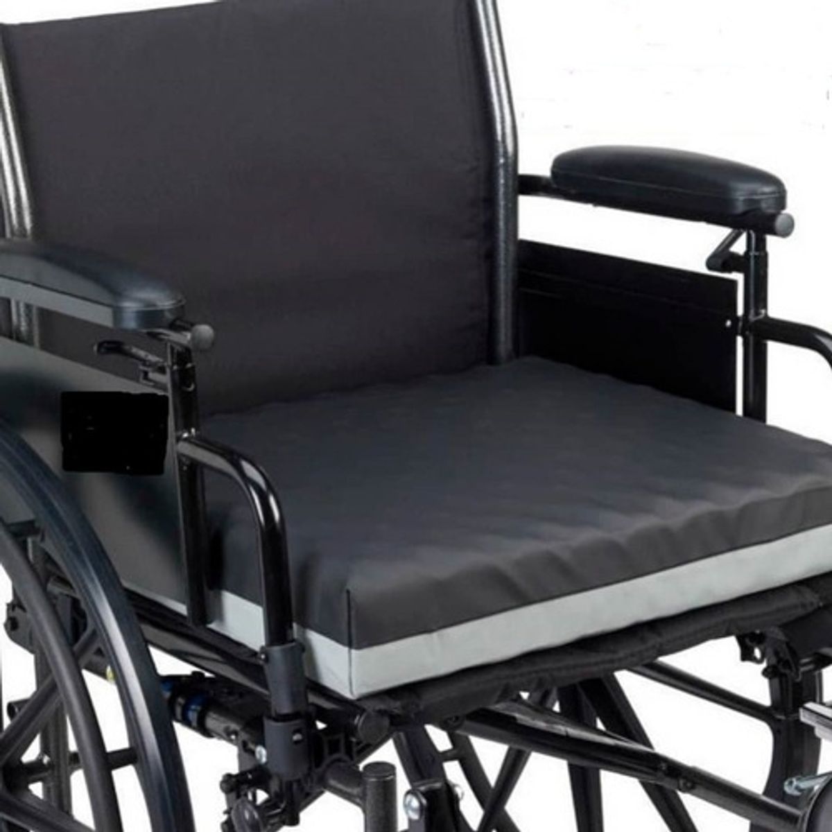 MEDICALTEC - Cojin Negro - gris de Gel Antiescaras para uso en Sillas de ruedas