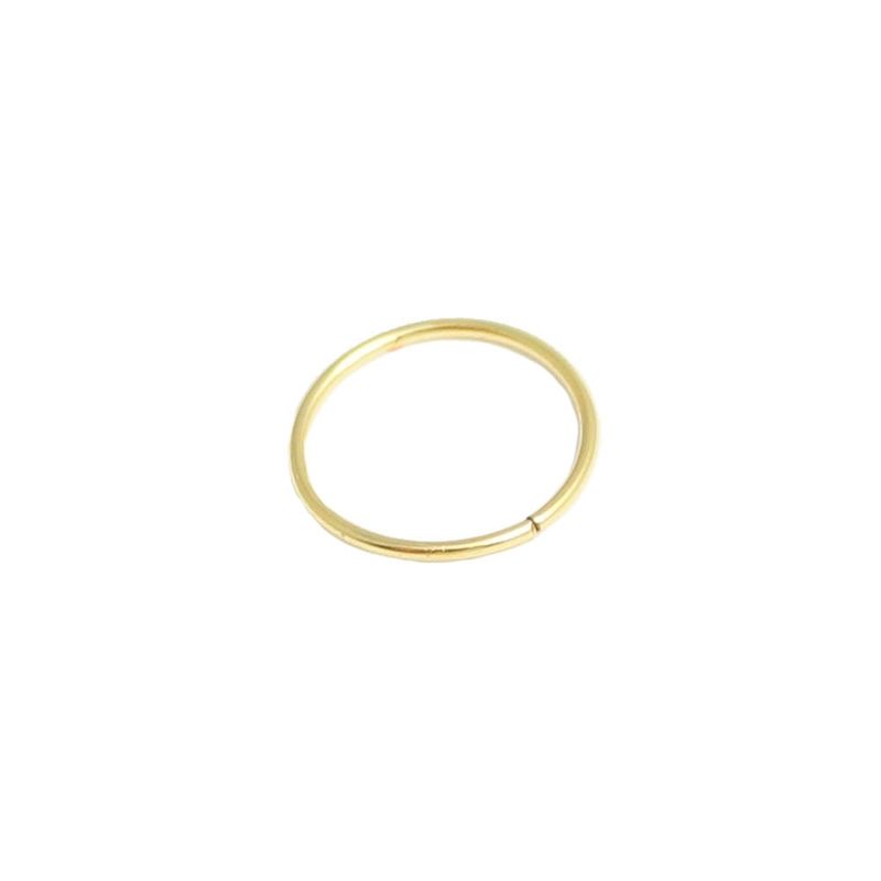 GENERICO - Aros Mujer Piercing Nostril Piercing Argolla 8mm Bañado en Oro