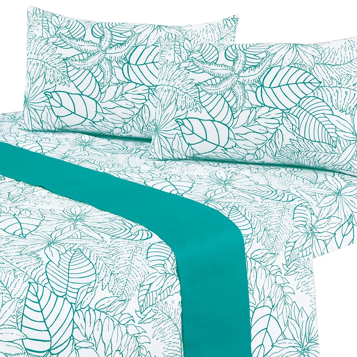 MALLORCA - Juego de Sabanas T144 King Borneo Turquesa