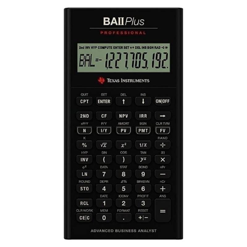 TEXAS - Calculadora Financiera BA II PLUS PROFESSIONAL