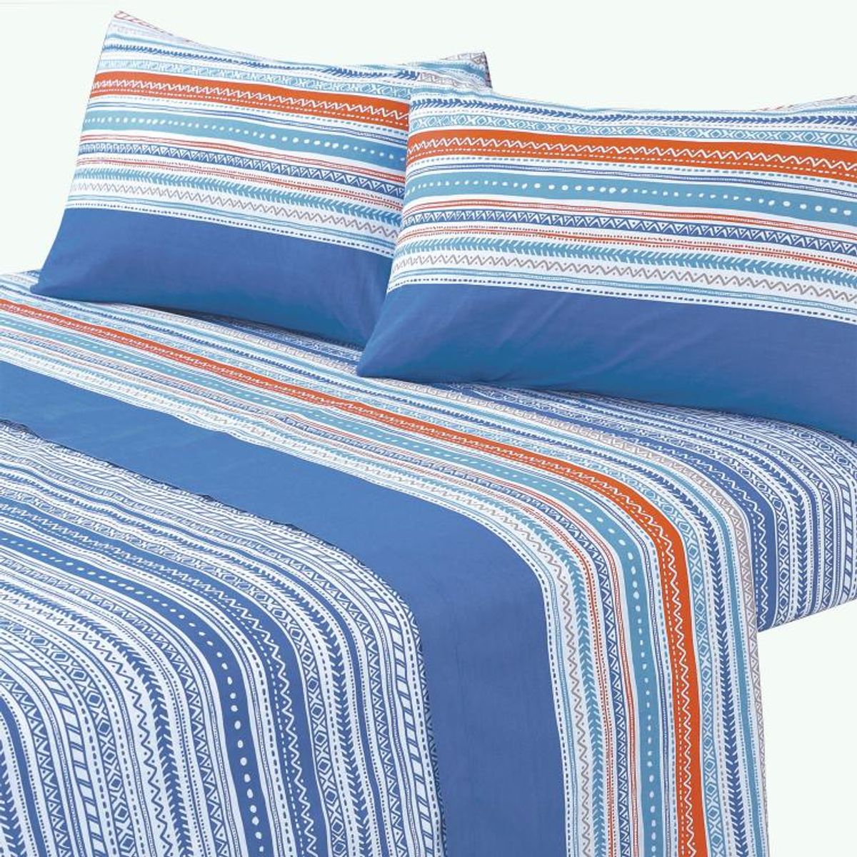 MALLORCA - Juego de Sabanas 144 Hilos King Karachi Azul