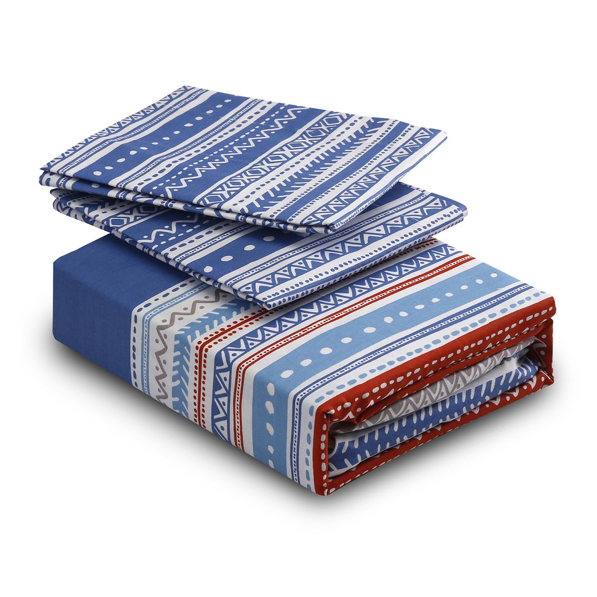 MALLORCA - Juego de Sabanas 144 Hilos King Karachi Azul