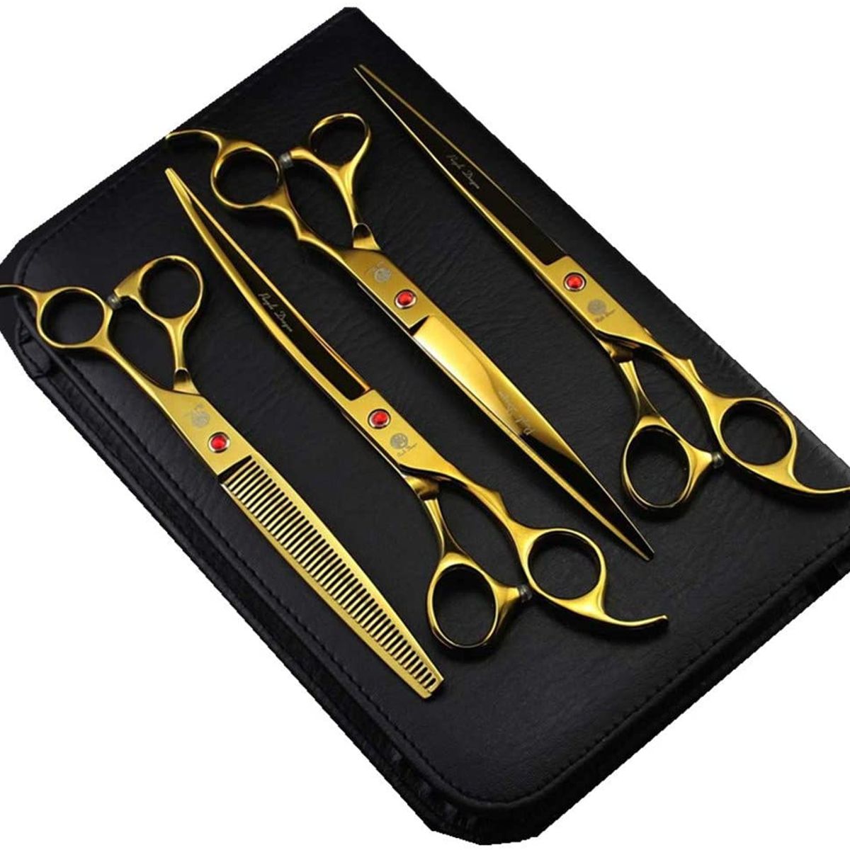 GENERICO - Set tijeras Purple Dragon 8 pulgadas Dorado