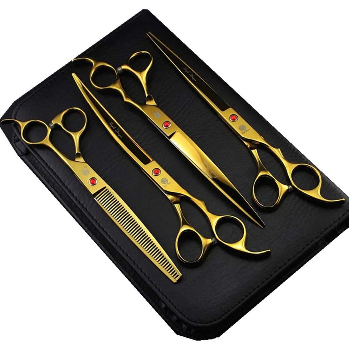 GENERICO - Set tijeras Purple Dragon 8 pulgadas Dorado