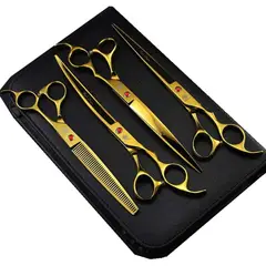 GENERICO - Set tijeras Purple Dragon 8 pulgadas Dorado