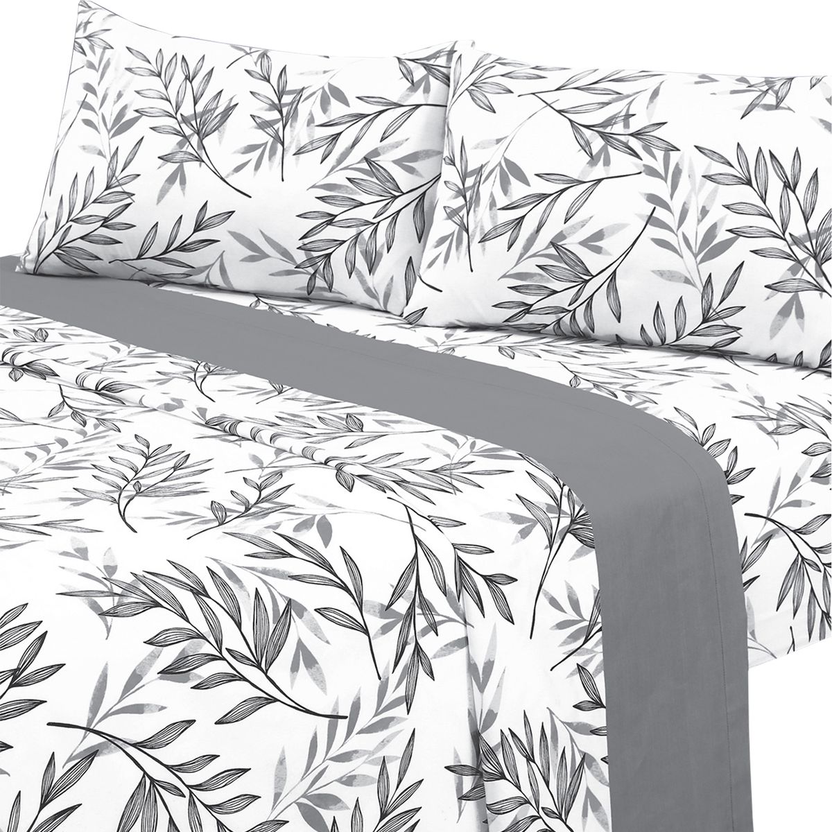 MALLORCA - Juego de Sabanas 144 Hilos King Ambrosia Grey