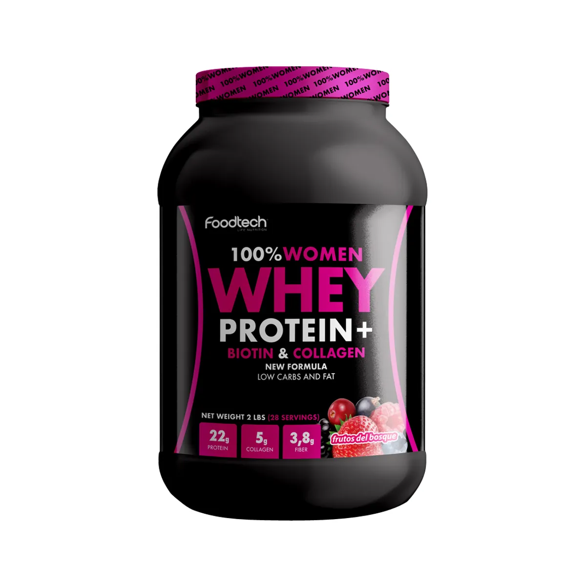 FOODTECH - 100% Women Whey 2lbs - Frutos del Bosque