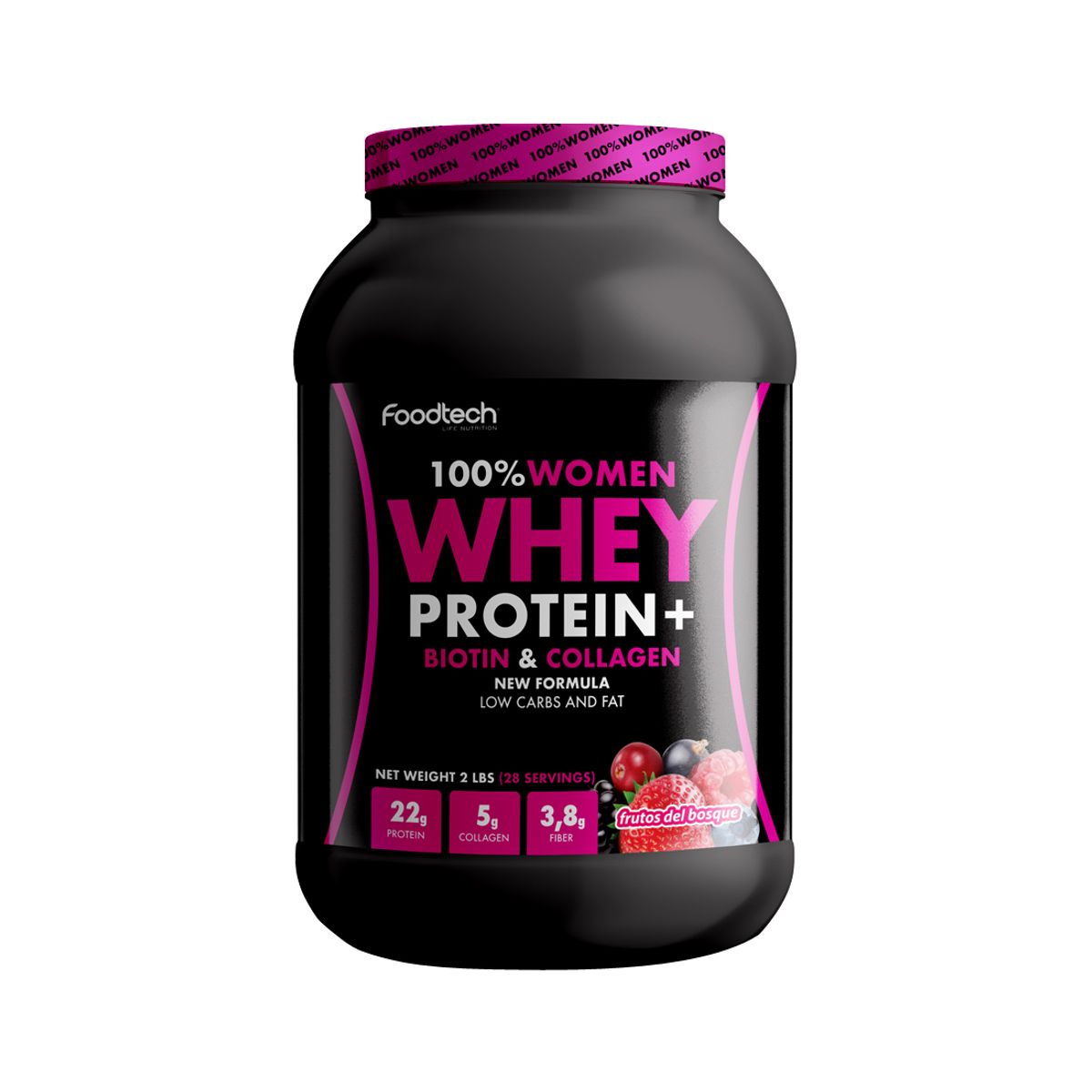 FOODTECH - 100% Women Whey 2lbs - Frutos del Bosque