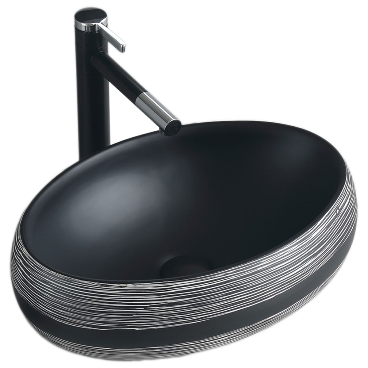 DOMSA - Lavamanos Sobreponer Domsa SLC880 INCA BLACK  475x34x145cm