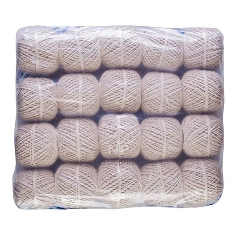 GENERICO - Pitilla Algodón 40 Grs Color Natural Set 20 Unidades