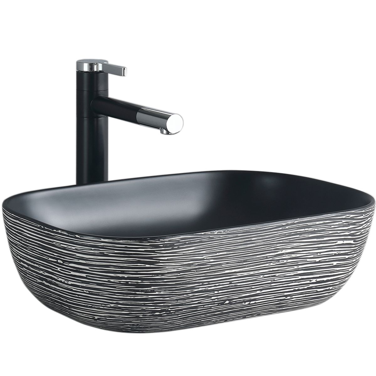 DOMSA - Lavamanos Sobreponer Domsa SLC895-CINTA BLANCA  / 47x33x14cm