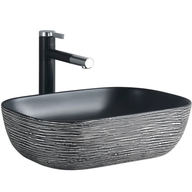 DOMSA - Lavamanos Sobreponer Domsa SLC895-CINTA BLANCA  / 47x33x14cm