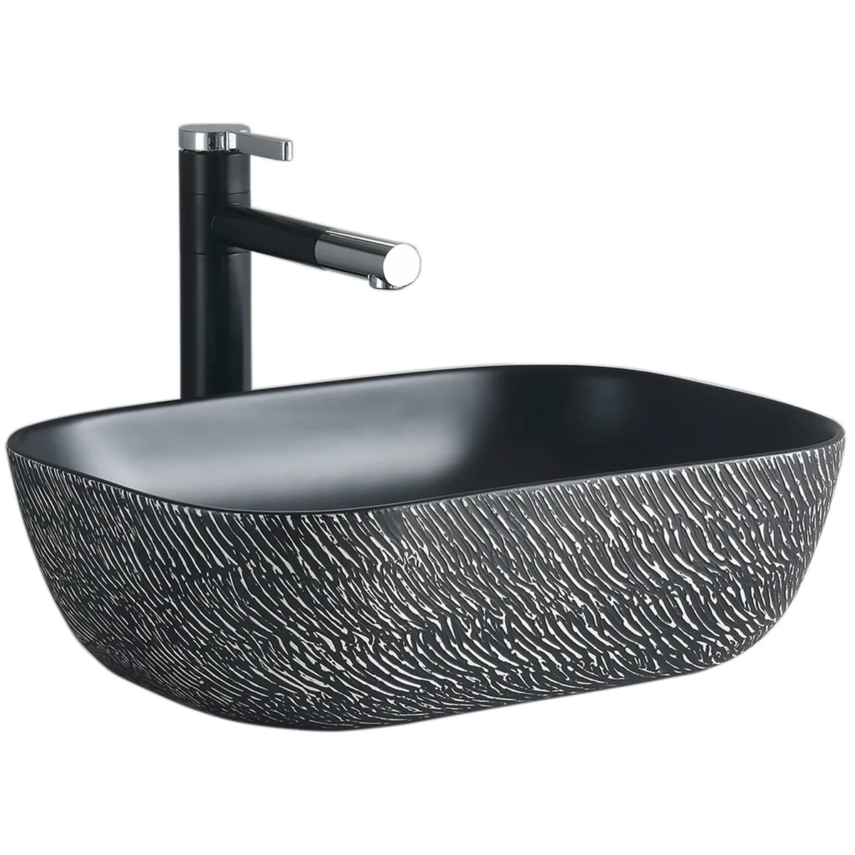 DOMSA - Lavamanos Sobreponer Domsa SLC895-ARENA PLATEADA  47x33x14cm