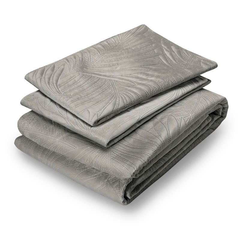 MALLORCA - Quilt Liso Velvet Ibiza Gris Acero King
