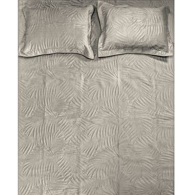 Imagen 2 del producto Quilt Liso Velvet Ibiza Gris Acero 2 Pzas