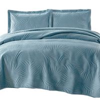 Quilt Liso Velvet Ibiza Azul 1,5 Pzas
