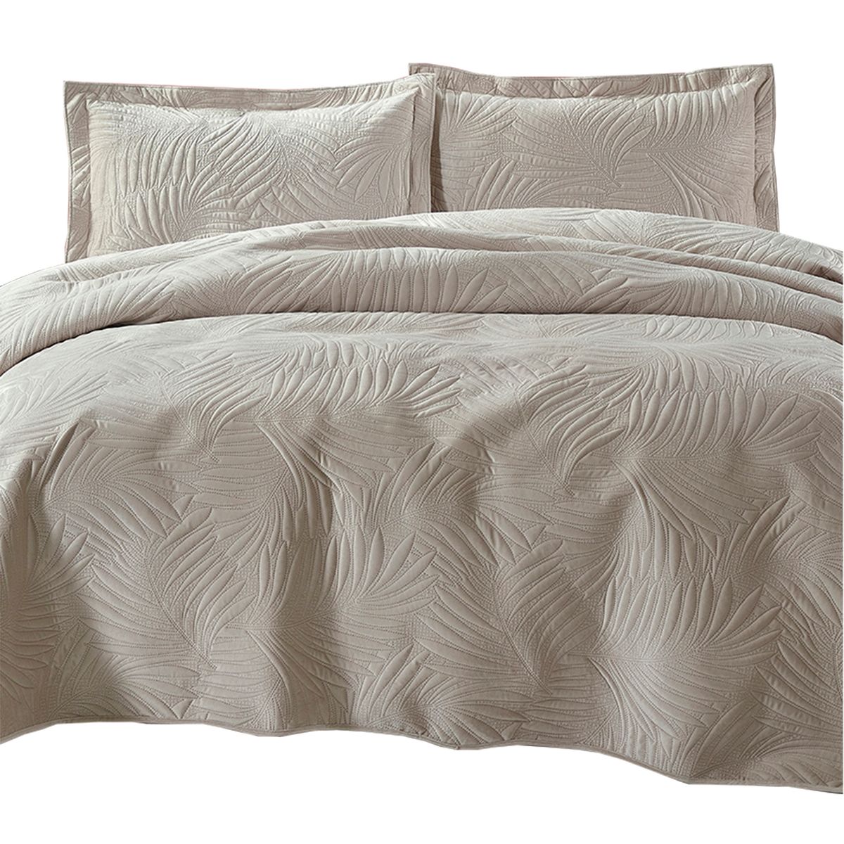 MALLORCA - Quilt Liso Velvet Ibiza Crudo 1,5 Pzas