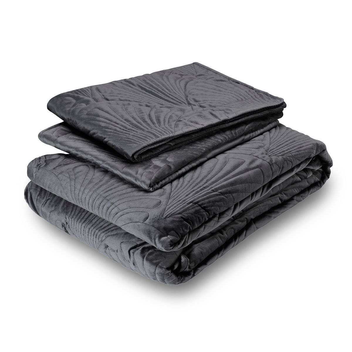 MALLORCA - Quilt Liso Velvet Paris Grafito 1,5 Pzas