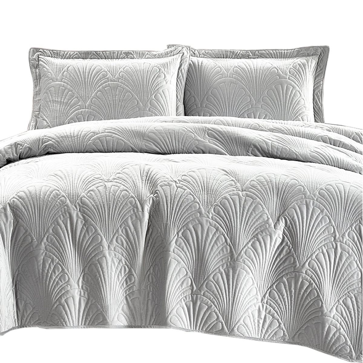 MALLORCA - Quilt Liso Velvet Paris Gris Perla Superki