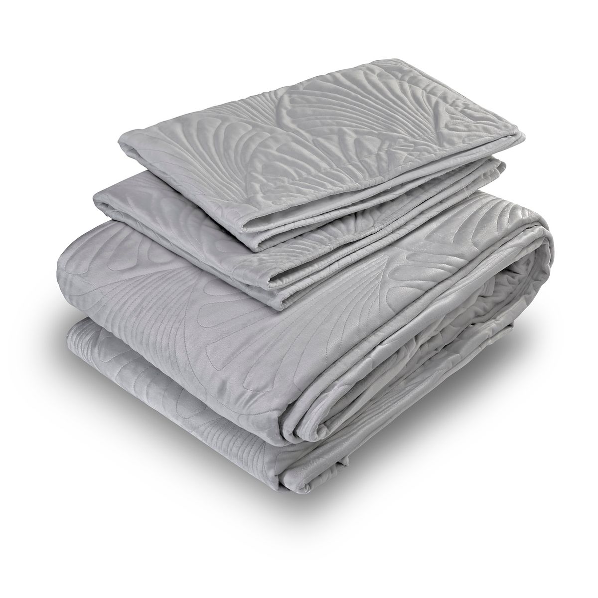 MALLORCA - Quilt Liso Velvet Paris Gris Perla King