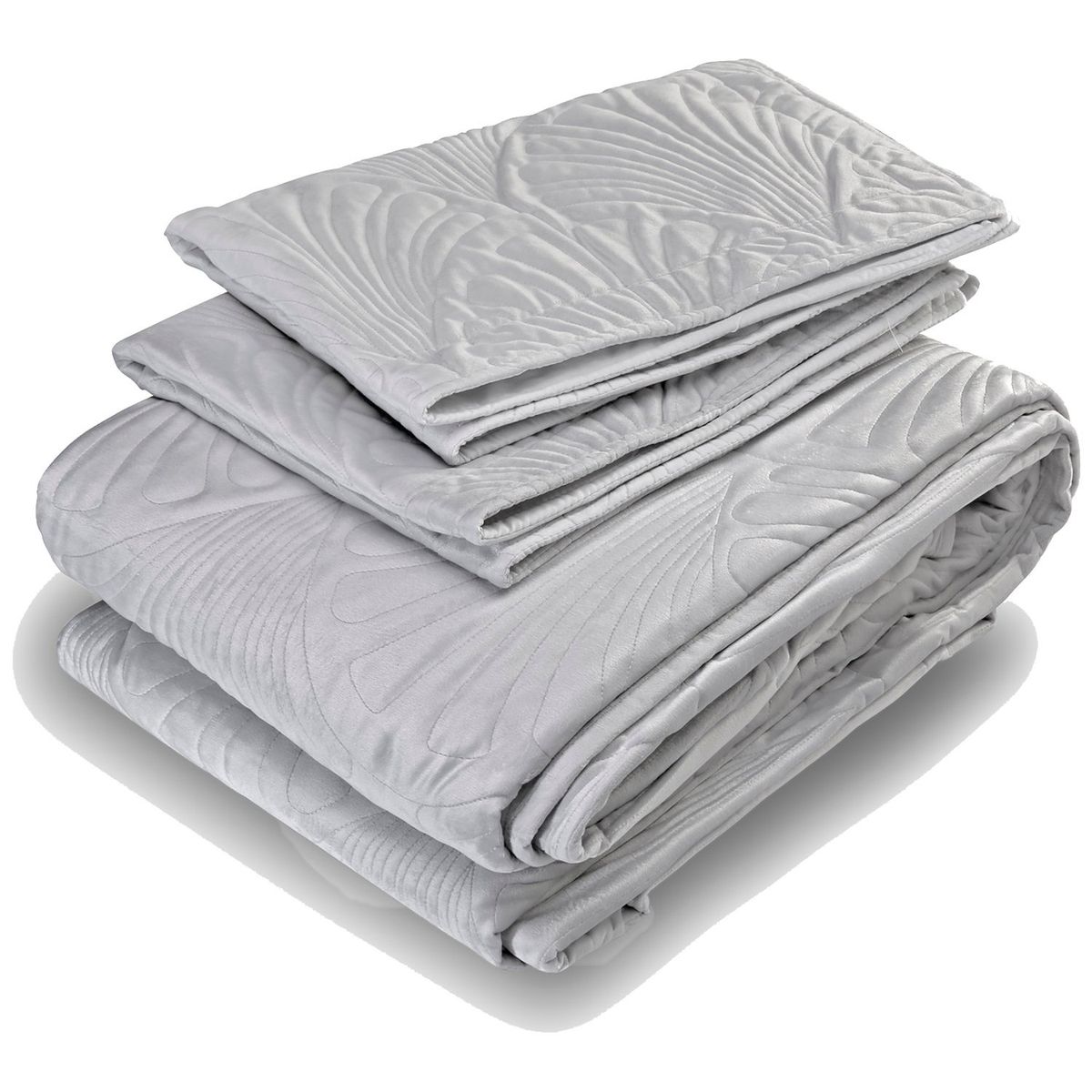 MALLORCA - Quilt Liso Velvet Paris Gris Perla 2 Pzas