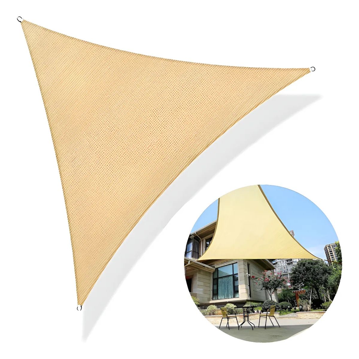 EOLAND - Toldo Terraza Exterior 3.6 Toldos Lona Triangular Terraza Malla Sombra