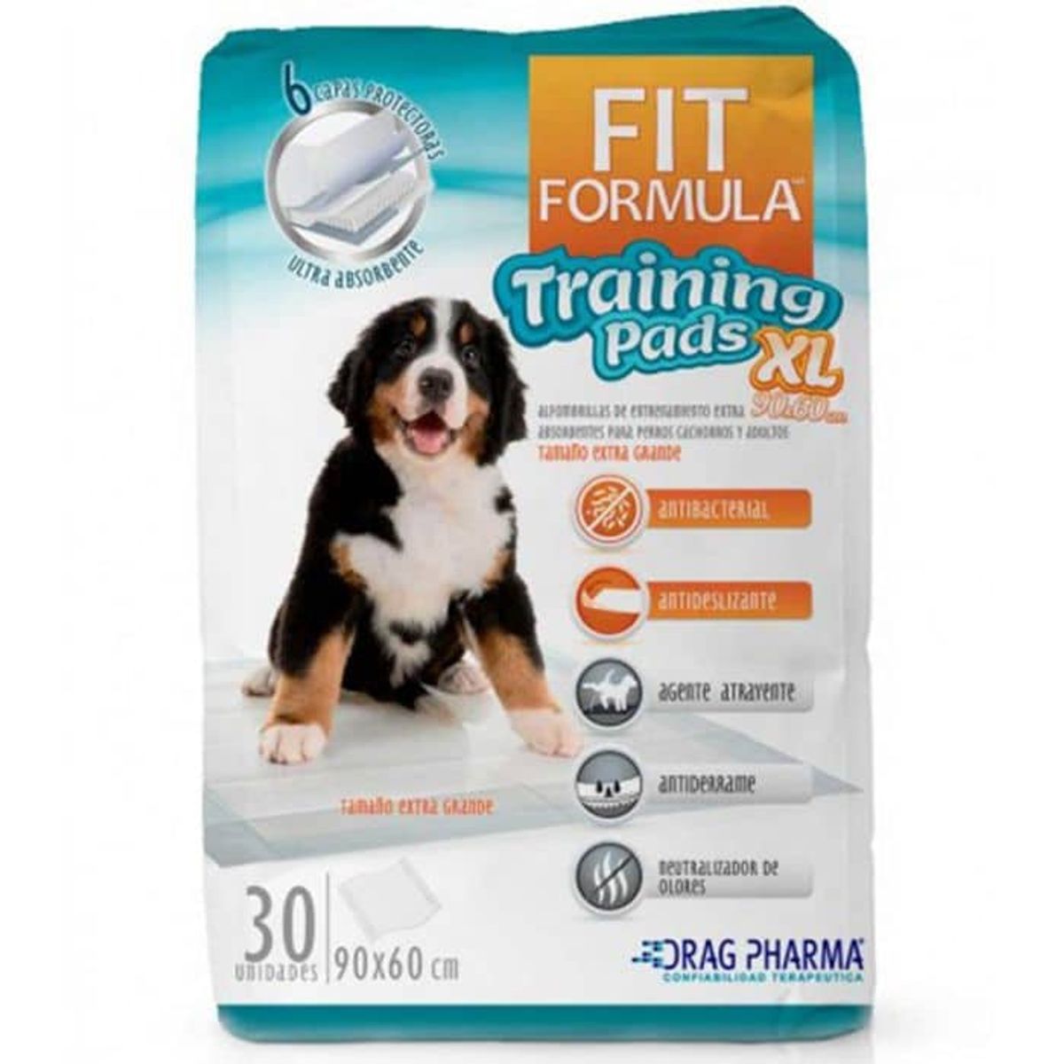 FIT FORMULA - Sabanillas Fit Formula XLarge 60 x 90cms Para Perro , 30 Und