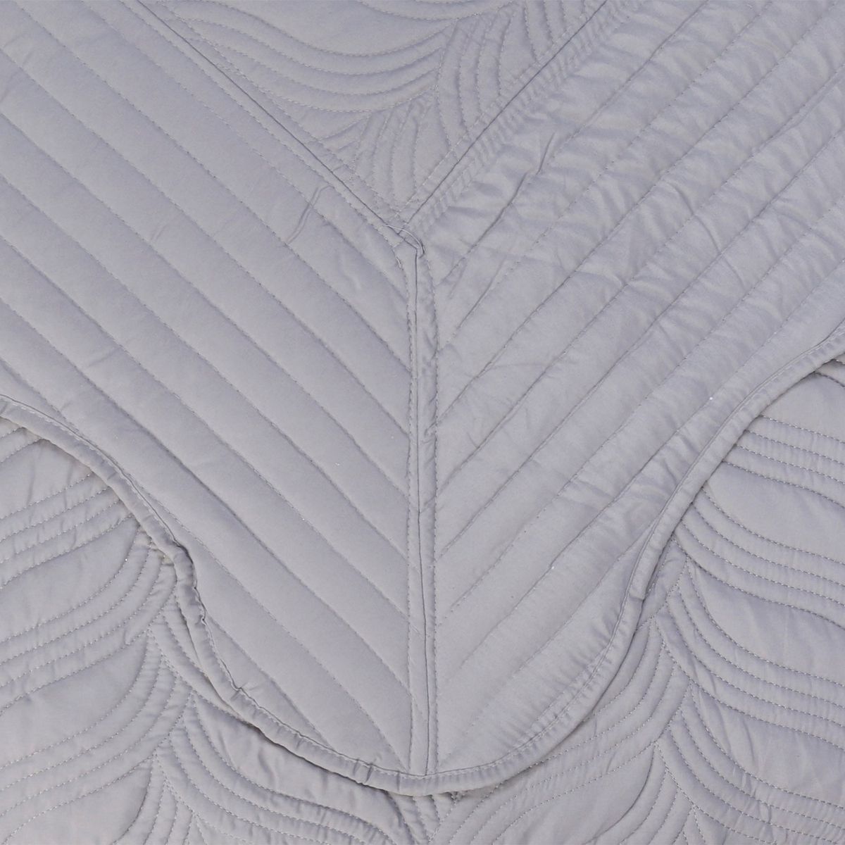 MALLORCA - Quilt Bordado 2 Plazas Versailles Gris