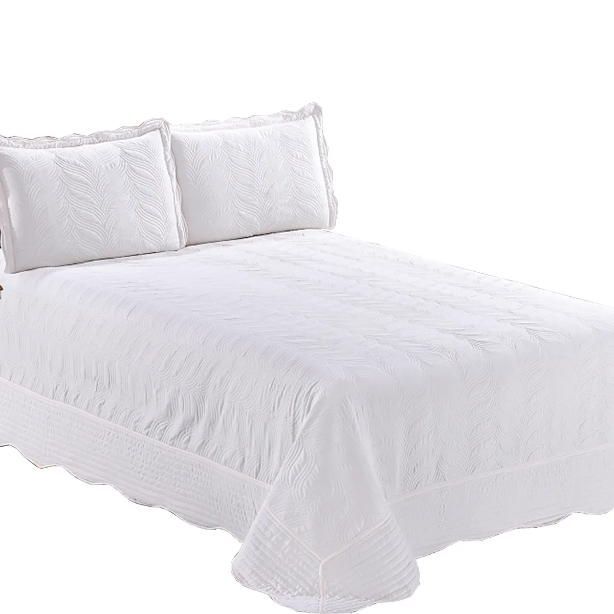 MALLORCA - Quilt Bordado 2 Plazas Versailles Blanco