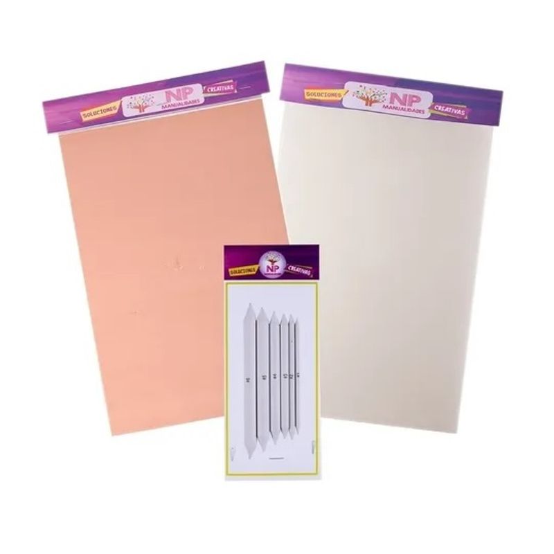 GENERICO - Set Manualidades Repujado En Aluminio Y Cobre