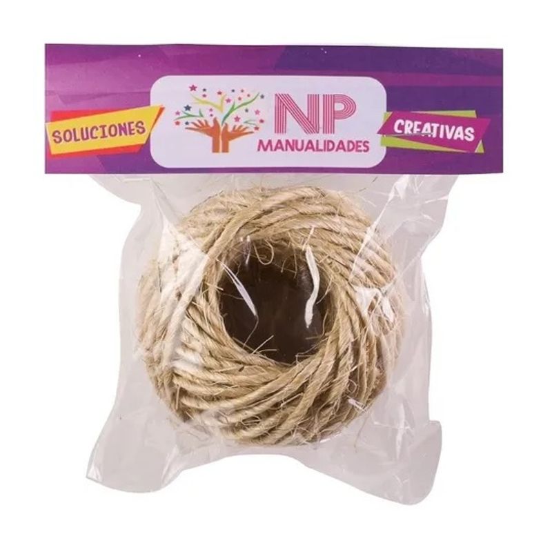 GENERICO - Sisal Natural Ovillo 50 Grs Set 10 Unidades