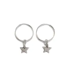 ANDREA COGGIOLA JOYAS - Aros Argolla Estrella Plata
