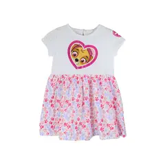 PAW PATROL - Vestido Niña Skye Corazon Blanco