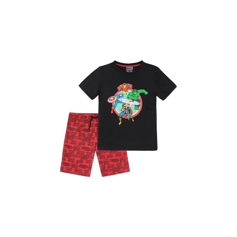 MARVEL - Pijama Niño Avengers Team Personajes Negro Marvel