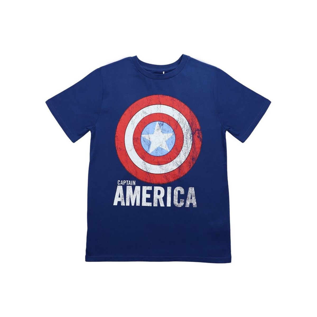 MARVEL - Polera Niño Capitan America Old Shield Azul Marvel