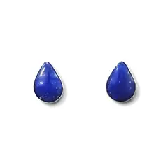 ANDREA COGGIOLA JOYAS - Aros Gota Lapislázuli Plata Fina 925