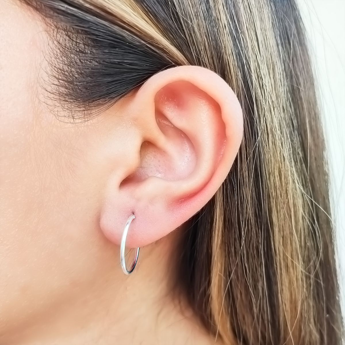 ANDREA COGGIOLA JOYAS - Aros Argollas 18mm Plata Fina 925