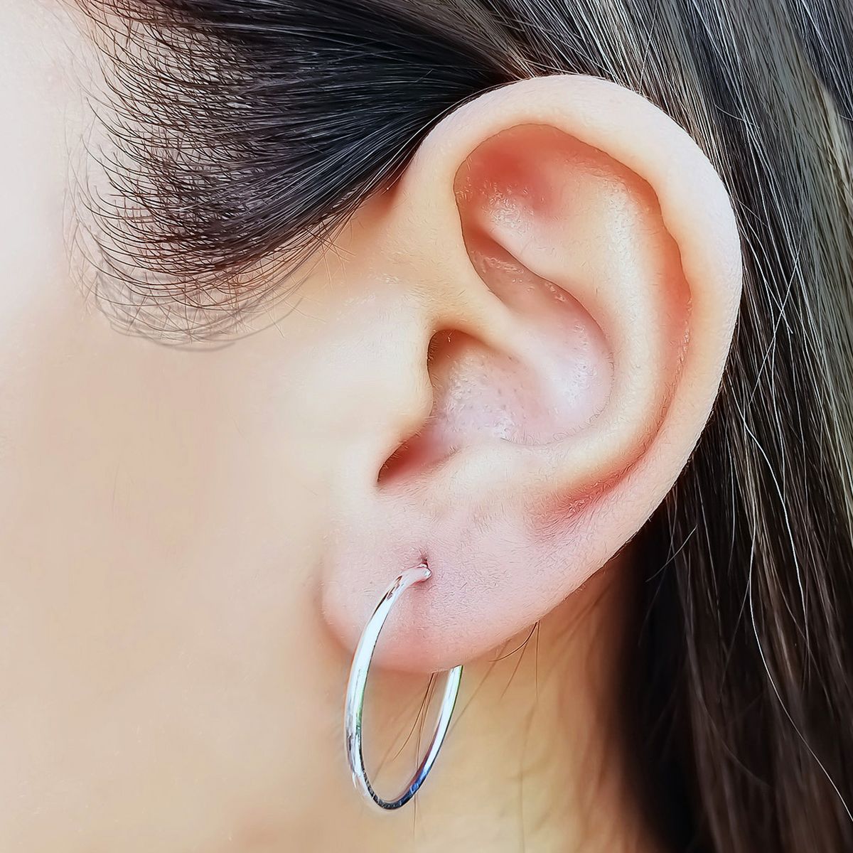 COGGIOLA - Aros Argollas 25mm Plata Fina 925