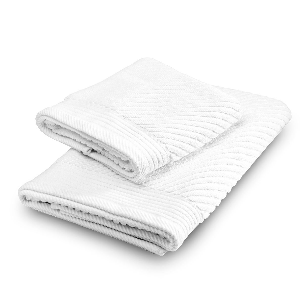 MALLORCA - Juego de Toallas de Baño Jacquard Blanco