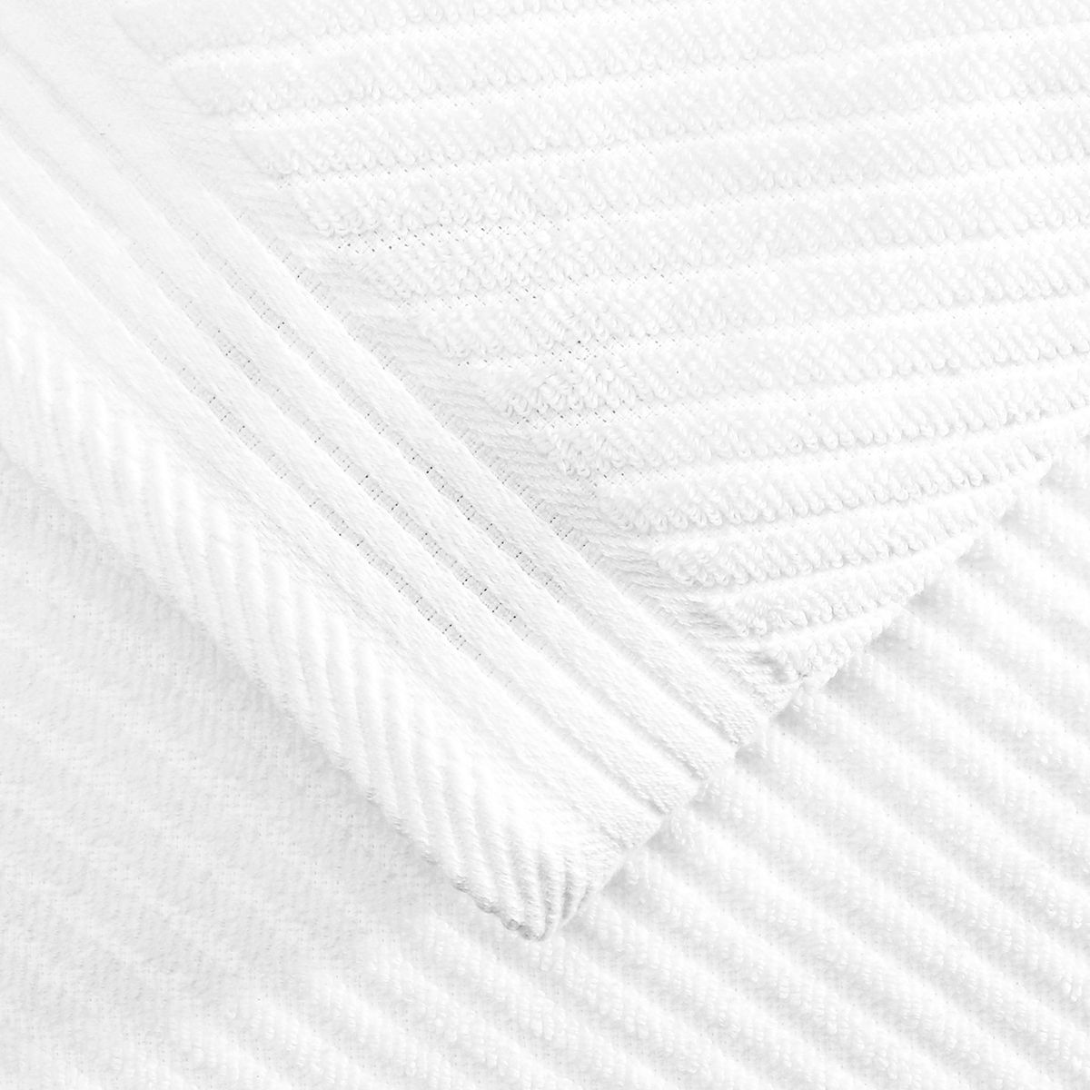 MALLORCA - Juego de Toallas de Baño Jacquard Blanco