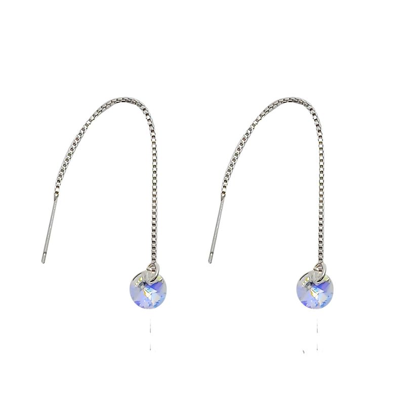 ANDREA COGGIOLA JOYAS - Aros Cristal Austriaco Aurore Boreale Colgante Plata Fina 925