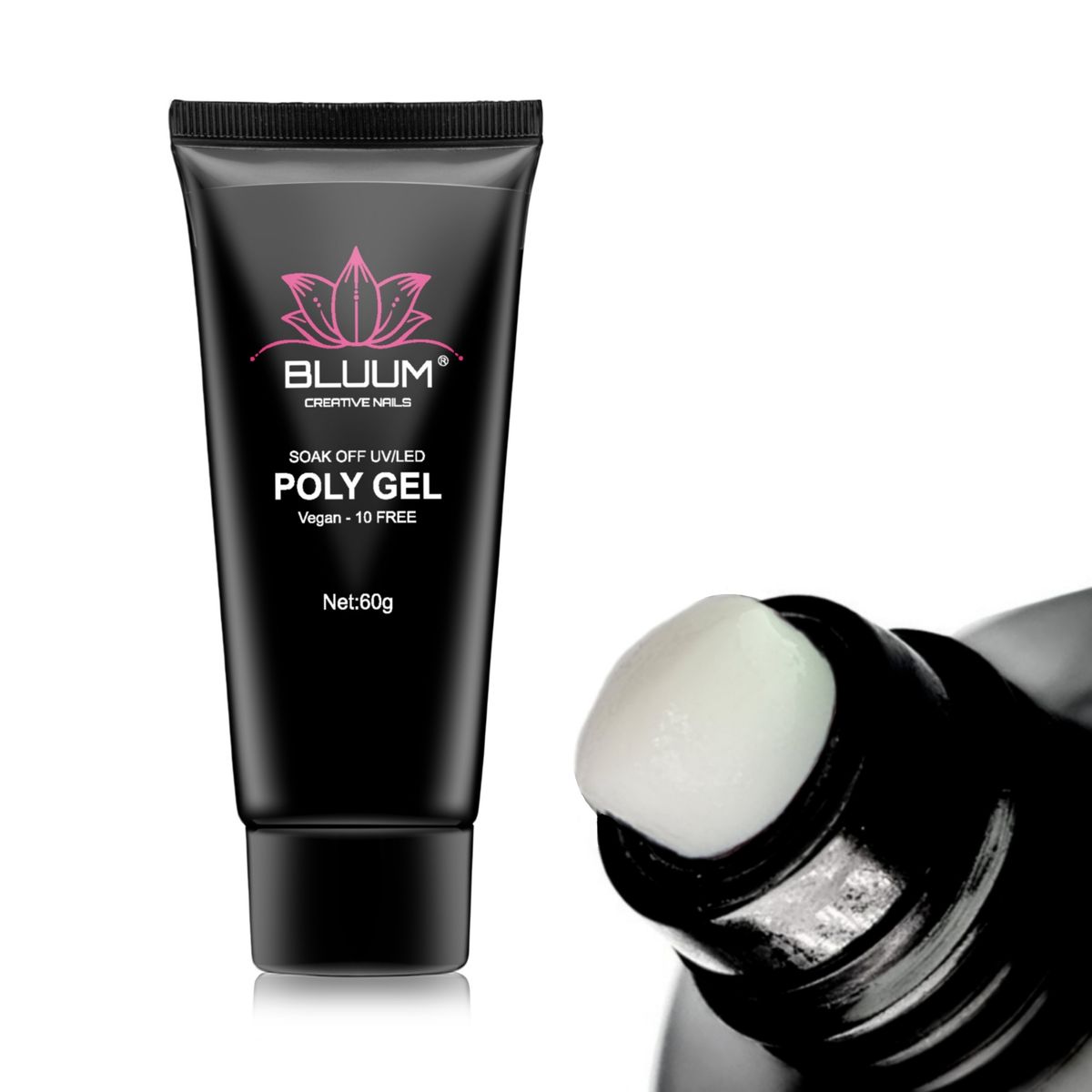 BLUUM - Polygel Blanco 02 60gr - Gel Para Uñas
