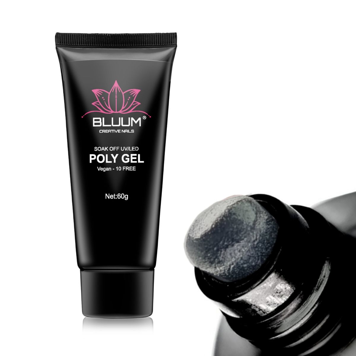 BLUUM - Polygel Transparente 01 60gr - Gel Para Uñas