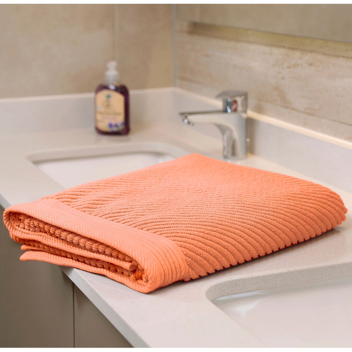 MALLORCA - Toallón de Baño Jacquard Damasco.