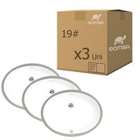 Pack 3 Lavamanos Bajo Cubierta 19# / 49x38x18cm