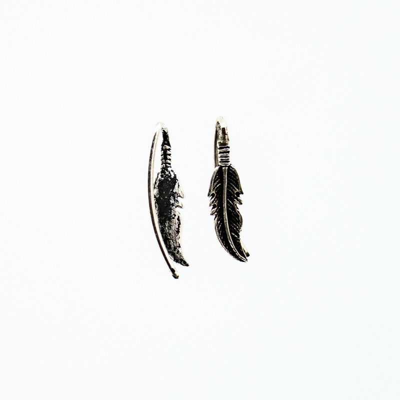 GENERICO - Aros Mujer Trepadores Hoja 20 mm. 4 mm Plata Philippa Joyas