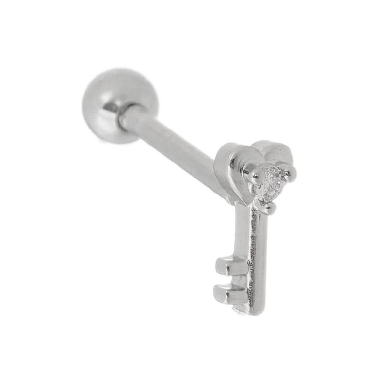 GENERICO - Aros Mujer Piercing llave Acero Philippa Joyas