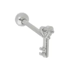 GENERICO - Aros Mujer Piercing llave Acero Philippa Joyas