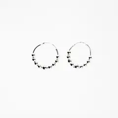 GENERICO - Argolla 16 mm 1 mm pelotitas Plata Philippa Joyas