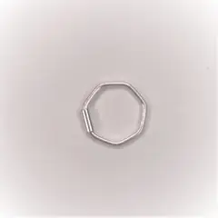 GENERICO - Aros Mujer Piercing Argolla torsión hexagonal Plata 10mm Acero